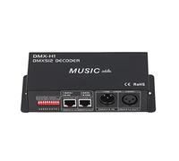 Vvikizy 4 Channel DMX 512 Decoder, RGB LED Dimmer Controller with Music Mode and PWM Signal, for Bars Hotels and Sober Bars, LED Decorder Controller, 4 Channel Decorder (4A per channel)