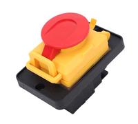 Vvikizy 4 Pin Emergency Stop Electromagnetic Switch with Cover for Electrical Panels Power Tools 1 Unit
