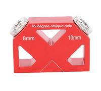 Vvikizy 45 Degree Dowel Drill Guide Joiner, Aluminum Alloy 45 Drill Positioner for Woodworking, with 9.5mm Bit for Strong Unseen Joints in Furniture Frames Toys