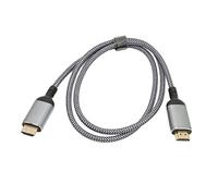 Vvikizy 4K HD Multimedia Interface Cable, Stable Transmission Cord for Projectors and Monitors, Durable Mesh Grid 1m