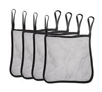 Vvikizy 4Pcs Baby Stroller Mesh Bag, Oxford Cloth Hanging Diaper Storage Organizer with Tape for Outgoing, Breathable Washable Quick Drying (Black Edge)