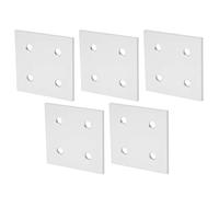 Vvikizy 5Pcs 4 Hole Vertical Connecting Plate for Aluminum Profile Joining Board, Slot Board for Linear Extension (6060)