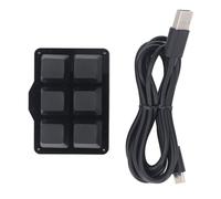 Vvikizy 6 Key One Handed Mechanical Keyboard, Programmable Macro Keypad with Silent MX Clear Switches, NKRO, Hotkeys, 1 Click Start, Floating Window, Type C Wired for Computers
