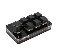 Vvikizy 6 Keys Keyboard, One Key Implementation Complex Actions Hot Swappable Mini Portable Keypad, with Knob to Adjust Volume, for Office Game Music Media Industrial Control