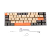 Vvikizy 68 Key Mechanical Keyboard, RGB Backlit Ergonomic Wired Gaming Keyboard with Red Switch, for Computer OS X HarmonyOS