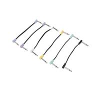 Vvikizy 6Pcs Flexible Guitar Patch Cable for Sound Devices 6.35mm 1/4 Inch 90 Degree Cord for Musicians