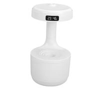 Vvikizy 800ml Anti Gravity Humidifier, Cool Mist Humidifier with LED Digital Clock and Floating Water Droplets, for Bedroom Office Nursery Plants (White)