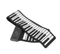 Vvikizy 88 Key Hand Roll Piano, Portable Folding Keyboard with 128 Tones HiFi Sound System, USB MIDI Output for Beginners