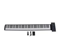 Vvikizy 88 Keys Foldable Piano Keyboard, Rechargeable LED Display 128 Tones 128 Rhythms 14 Demo Songs MIDI Output, with Bt Function, for Beginners and Professionals