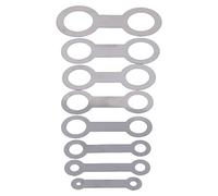 Vvikizy 8PCS Saxophone Pad Repair Kit, Metal Silver Lightweight Saxophone Leveling Rings with Leather Pad Tools, for Alto Soprano Tenor Maintenance