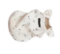 Vvikizy Breathable Dog Bottoming Shirt with Flutter Sleeves, Skin Friendly Cotton Material, Easy to Wear, Ideal for Pets, Milk Tea Floral Pattern (SM)