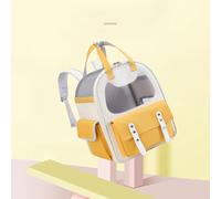 Vvikizy Breathable Pet Carrying Bag Spacious Cat Carrier Backpack for Outdoor Activities, Canvas 15.75x9.06x12.6in (Yellow)