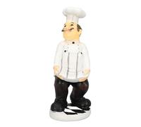 Vvikizy Cartoon French Chef Sculpture, French Chef Figurine, 28X12.5X11cm Vivid Exquisite Cartoon Chef Resin Statue 3D For Kitchen Living Room Bedroom Study Room And Garden