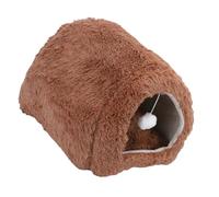 Vvikizy Cat Cave Bed, Semi Enclosed Tent Design with Thickened High Density Foam Cushion, Warm Plush Removable Cover for Cats and Small Dogs