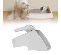 Vvikizy Cat Litter Scooper Cat Litter Shovel, Small Small Cat Litter Scooper SetPP Cat Poop Shovel With Sifting Holes and Bags Portable Cat Litter Boxes Shovel for Cats 10x13x20cm (Gray)