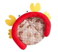 Vvikizy Cat Mat Bed, Breathable Non Slip Pet Cushion Bed with Raised Edge for Cats (M:45 * 40CM Crab)