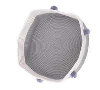 Vvikizy Cat Scratcher Bed, Hand Knitted Cotton Rope Cat Sleeping Bed with Stylish Design, to Scratching and Biting, for Indoor Cats (Grey)