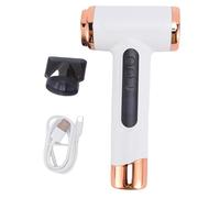 Vvikizy Cordless Ionic Hair Dryer, 200W 30000 RPM USB Rechargeable Blow Dryer with 360 Degree Rotating Nozzle, for Travel Camping (White)