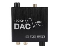 Vvikizy Digital to Analog Sound Converter, 192KHz 24Bit USB DAC with Volume Bass Adjustment Knob, for Optical Coaxial to 3.5mm Headphone Jack