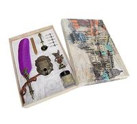 Vvikizy Dip Calligraphy Pen Set Luxurious Feather Pen for Writing Suitable for All Ages Complete Accessories Included (Purple)
