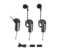Vvikizy Dual UHF Wireless Accordion Microphone, 360 Degree Pickup with Noise Reduction 30m Extended Range 6H Battery Life, with Receiver, for Stage Performance and Outdoor Events