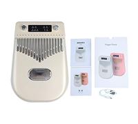 Vvikizy Electronic Smart Kalimba, 17 Keys Thumb Piano with Rechargeable Battery and Engraved Notes, Portable Musical Instrument for Kids Adults Beginners (Gold)
