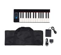 Vvikizy Foldable 61-Key Electronic Piano with LCD Display BT Connectivity for Music Enthusiasts Black ABS 36.5 X 6.7 X 1.4 Inch (GB Plug)
