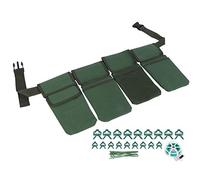 Vvikizy Green Garden Grafting Tool Waist Bag Plant Support Clips Kit Adjustable Cable Ties Gardening Tools Organizer for Legumes and Plants
