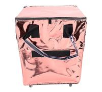 Vvikizy Grocery Bag on Wheels, Collapsible Shopping Cart with Reinforced Fabric and 360 Degree Rotating Wheels, for Laundry Camping and Moving (Rose Gold)