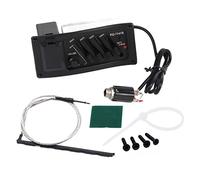 Vvikizy Guitar Pickup EQ, Pre Wired 4 Band BASS MIDD TREB PRES Control with Battery Box and 2.5mm Plug Cable, for Classic Acoustic Folk Guitars