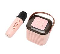 Vvikizy Karaoke Machine with RGB Lights, Portable Speaker with Mic (Pink) | Compact 3.1 Inch Mini Speaker, 6W Dual Drivers, 1200mAh Battery, BT 5.3, Supports 512GB MicroSD Card