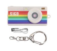 Vvikizy Keychain Digital Camera, 2K 12MP Tiny Retro Camera with 1.47 Inch Screen, 7 Filters, Flashlight, Autofocus, 110° Wide Angle Lens for Travel Campus Life (Elegant White)