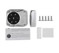 Vvikizy Keyless Wardrobe Lock for Glass Wooden Cabinet, Secure U-Shaped Clamp/Holder Design, Premium Zinc Alloy Drawer Lock, Versatile Application (Silver)