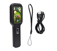 Vvikizy Kids Handheld Microscope, 3 Inch HD Screen with Digital Image Stabilization 5 500X Magnification for Science Exploration, with 16 LED Lights for Parents Teachers and Kids