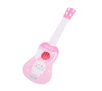 Vvikizy Kids Ukulele Toy, Playable Educational Musical Instrument with Functional Strings for Over 3 Years Old Children, Lightweight Plastic Music Toy for Early Learning (Pink)