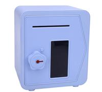 Vvikizy Large Kids Piggy Bank with Smart LCD Touchscreen and Automatic Withdrawal Function, Ideal for Teaching Financial Responsibility, 6.5 X 4.9 X 7.5in (Blue)