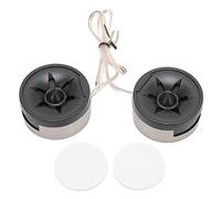 Vvikizy Mini Dome Tweeter Clear Highs 350W for Car Audio System Universal Stick On Black, 2 Pieces