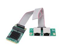 Vvikizy Mini PCIe Gigabit Ethernet Adapter, Dual Port Network Card with RJ45 Interfaces for Industrial PCs and Single Board Computers