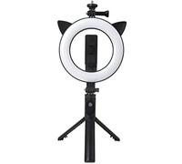 Vvikizy Mini Selfie Stick with Cat Ear Light, Foldable Tripod Design for Family Videos and Online Teaching, Wireless Bluetooth Control, 1 Piece