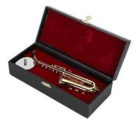 Vvikizy Miniature Saxophone With Stand,Brass Mini Saxophone Ornament With Storage BoxVintage Ornament Musical Instrument For Home Decor 19 X 5Cm