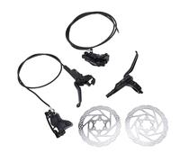 Vvikizy Mountain Bike Hydraulic Disc Brake Kit, 4 Piston Caliper for Powerful Stopping, Suitable for Mountain Biking, Aluminum Alloy, 2pcs 160mm Rotors