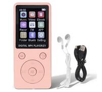 Vvikizy MP3 Player, 1.8 Inch Color Screen, BT5.0, HiFi Sound, 128GB Expandable Memory, Portable Digital Audio Player for Music, Entertainment, Learning, and Fitness - Golden