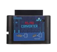 Vvikizy MS to MD Game Card Converter, Multi Platform Compatible Video Cassette Converter with Easy Plug and Play, for 5 3 2 Mega Drive (Black Transparent)