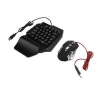 Vvikizy One Handed Gaming Keyboard and Mouse Combo, BT Connectivity 12Haptic Feedback 3 in 1 Mobile Gaming Set with Fast Charging for Home Office Travel