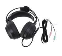 Vvikizy Over Ear Headphone, ECM Unidirectional Microphone Noise Reduction HD Sound Adaptive Double Beam Headset with 2.8m Nylon Cable, for Exam Learning (3.5 Plug)