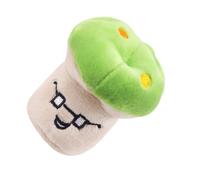 Vvikizy Plush Dog Toy,Interactive Dog Toy Cartoon Mushroom Shaped Bite Dog Chew ToyTeeth Grinding Reduce Boredom Interactive Puppy Chew Toy (Green)