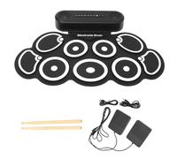 Vvikizy Portable Electronic Drum Set, 9 Pad Drum Kit with Built in Battery and Headphone Output, for Beginners and Music Lovers