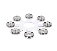 Vvikizy Portable Hi Hat Tambourine with Vibrant Jingle Sounds for Cymbal Texture Transformation, Suitable for Live Performances or Studio Recordings, Stainless Steel Material
