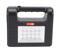 Vvikizy Portable Solar Generator, 12000mAh Polymer Lithium Battery Backup Power with Solar Panel and 3 LED Bulbs for Outdoor Camping, Home Emergency