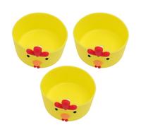 Vvikizy Premium Silicone Cup Sleeve Anti Slip Protector Cartoon Chicken Design, Set of 3 Water Bottle Protective Covers, Lightweight Non Scratch Bottom Sleeve for Various Cups and Bottles (Yellow)